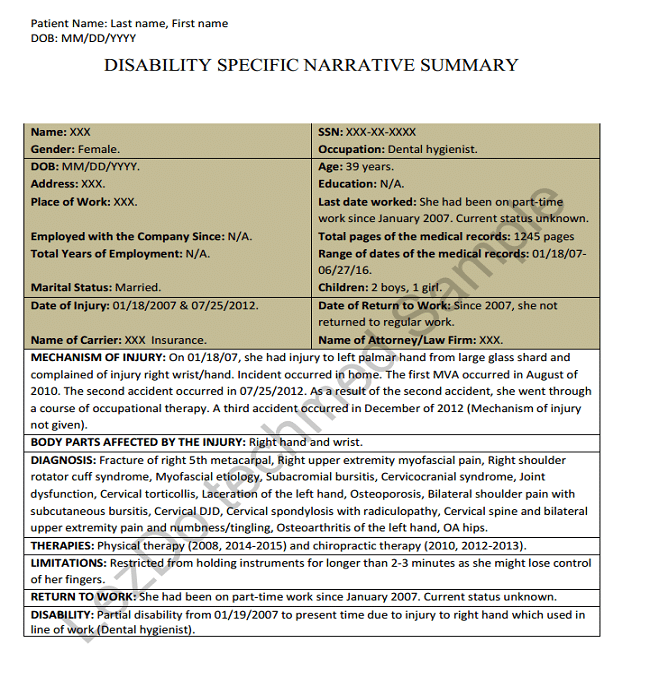 How to write narrative summary image