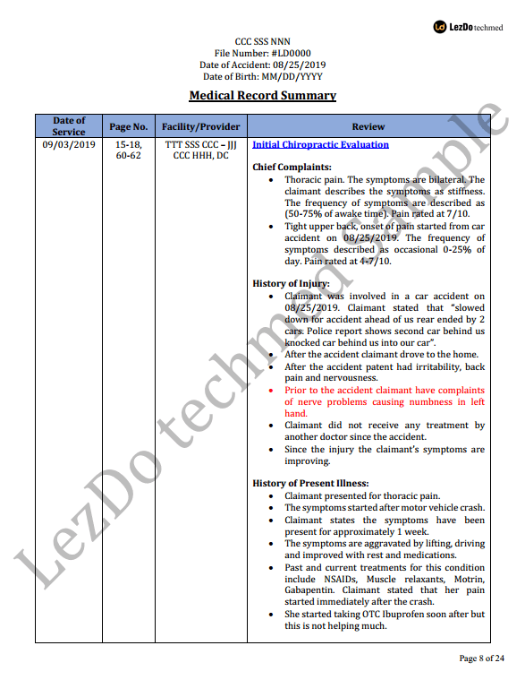 medical-chronology-samples