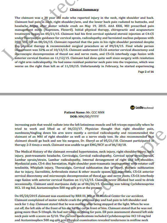 disability-specific-narrative-summary-sample