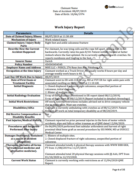 medical-chronology-samples
